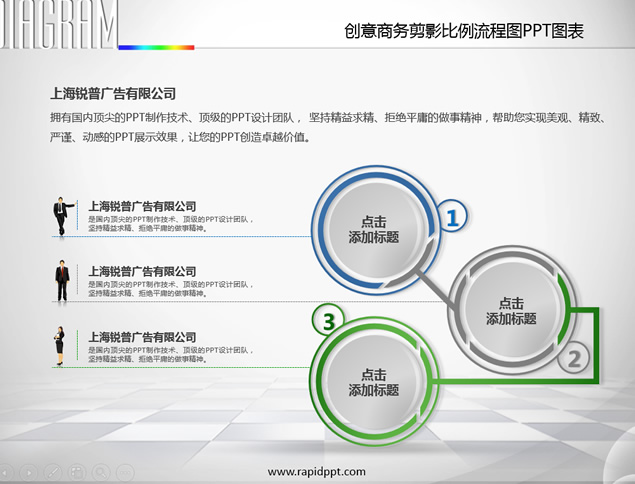 16套质感精美彩色ppt图表（锐普出品）